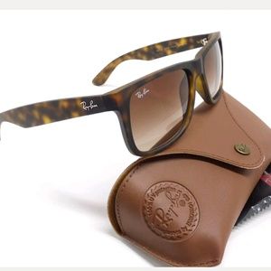 Ray Ban Justin Tortoise Matte Sunglasses